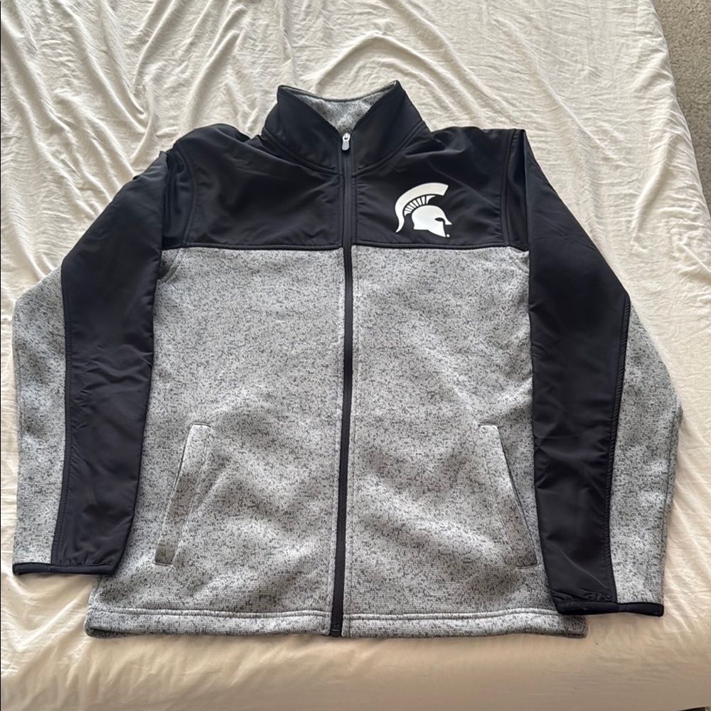 NWOT Michigan State Spartans Pullover Zip Up